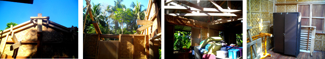 Images of roof being replaced on tropical house