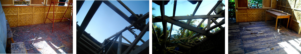 Images of tropical roof being replaced