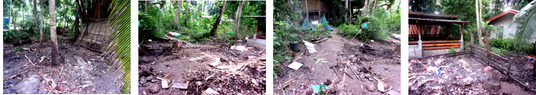 Images of demolition of tropical backyard pig pen