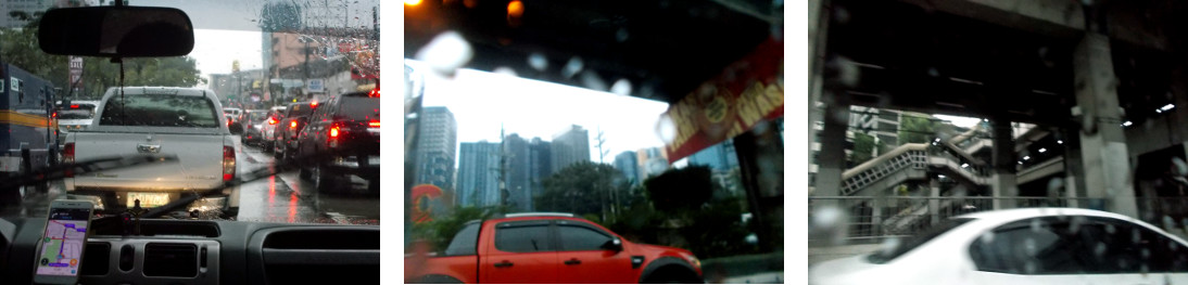 Images of a taxi ride in Metro Manila