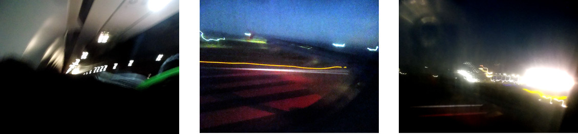 Images of night time landing at Panglao airport