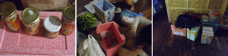 Images of family gifts from
              garden being packaged