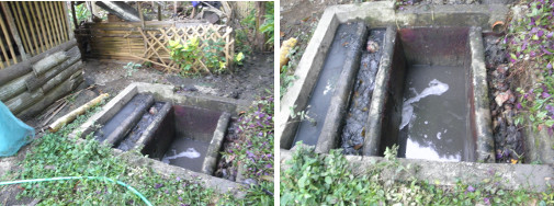 Images of drained water feature