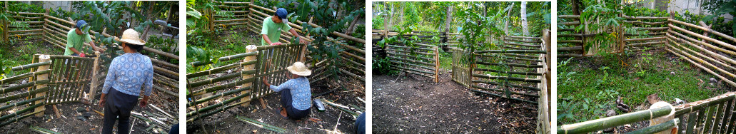 Images of Goat pen under construction