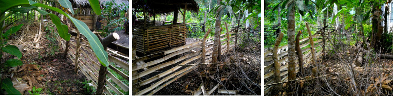 Images of goat pen under construction