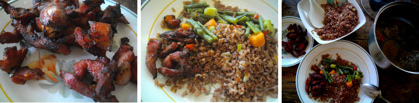 Images of a cooked Tocino lunch