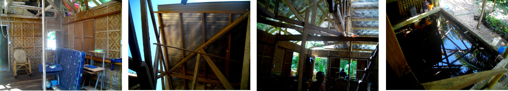 Images of roof being replaced on
        tropical house