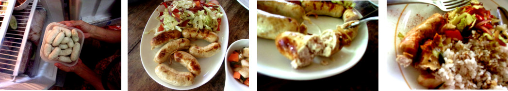 Images of sausage lunch