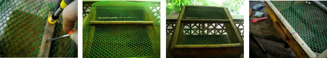 Images of garden frame constructed from scraps