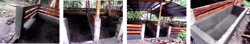 Images of construction of tropical backyard pig pen