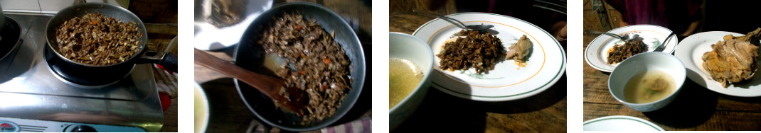 Images of banana heart cooked and
        served in a meal