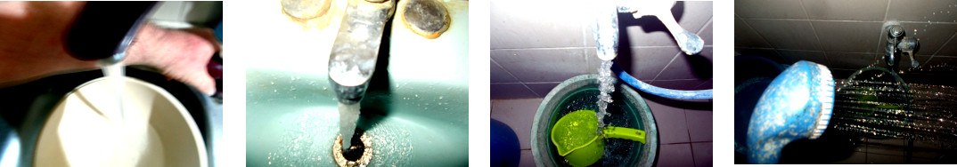 Images of tap water in tropical home