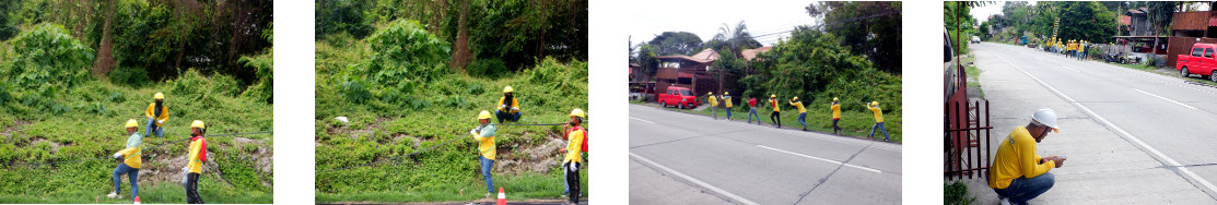 Images of roadside cabl;e workers in
        Tagbilaran