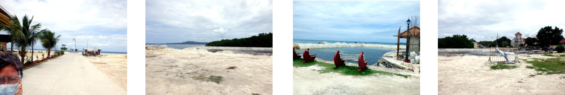 Images of land reclamation around
        Baclayon harbour