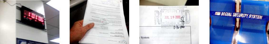 Images of presenting pension "Life
          Certificate" to Social Security in Tagbilaran