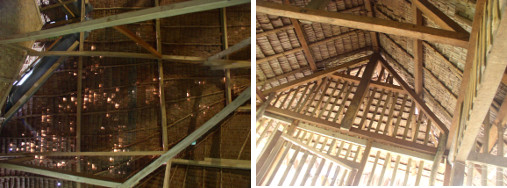 Images of inside nipa roof