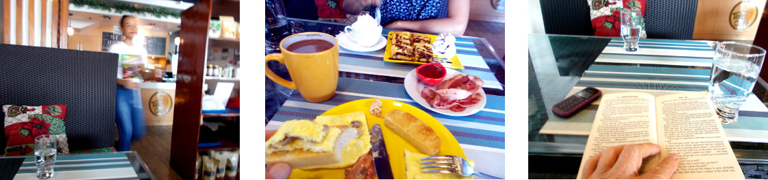 Images of a cafe breakfast