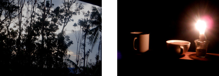 Images of tropical evening with power
          cut