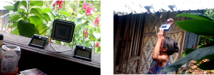 Images of small solar lights bought after tyhpoon Rai
        destroyed our elecrtricity supply