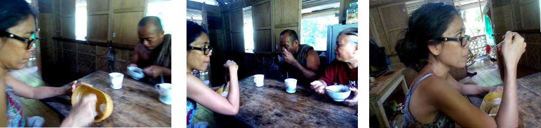 Images of a short snack break in a
        tropical home